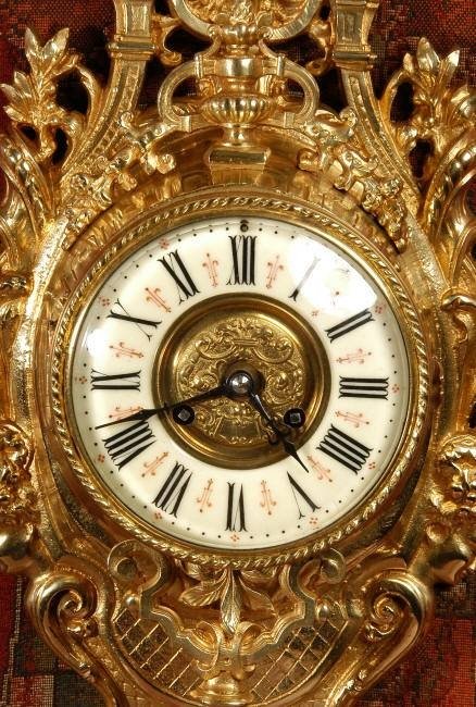fig 4. Antique French Cartel Wall Clock by Japy Freres.